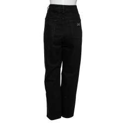 Pre Owned بنطلون جينز دولتشي أند غابانا دينم أسود قصه بوي فريند مقاس كبير جداً (اكس لارج)