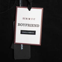 Pre Owned بنطلون جينز دولتشي أند غابانا دينم أسود قصه بوي فريند مقاس كبير جداً (اكس لارج)
