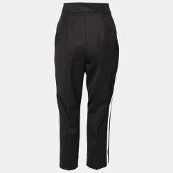 Dolce & Gabbana Black Wool Contrast Trimmed Pants M