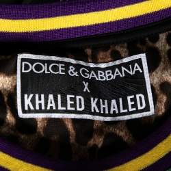 Pre Owned Dolce & Gabbana x Khaled Khaled Multicolor Jersey Crop Top S