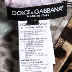Pre Owned Dolce & Gabbana x Khaled Khaled Multicolor Jersey Crop Top S