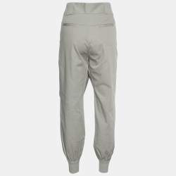 Pre Owned Dolce & Gabbana Grey Stretch Cotton Joggers M