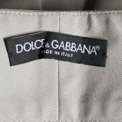 Pre Owned Dolce & Gabbana Grey Stretch Cotton Joggers M