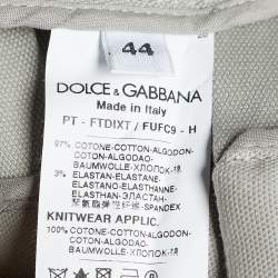 Pre Owned Dolce & Gabbana Grey Stretch Cotton Joggers M
