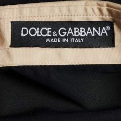 مملوكة مسبقًا Dolce & Gabbana White/Beige Cotton Long Sleeve Shirt M