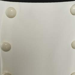 Pre Owned Dolce & Gabbana White Crepe Flared Skirt M