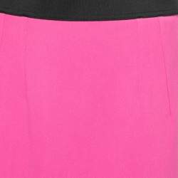 Pre Owned تنورة ميدي دولتشي أند غابانا كريب وردي مقاس كبير - لارج