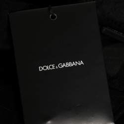 Pre Owned Dolce & Gabbana Black Lace Straight Pants S Waist: 34"
