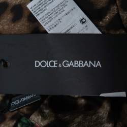 Pre Owned Dolce & Gabbana Black Floral Print Jacquard Sheath Dress S