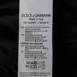 Pre Owned Dolce & Gabbana Black Floral Printed Cotton Ruched Mini Dress L 