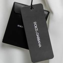 مملوكة مسبقًا Dolce & Gabbana White Wool Side Stripe Tapered Trousers S