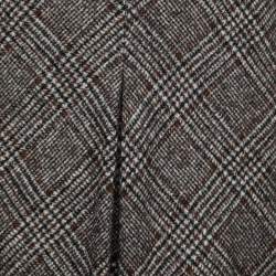 Pre Owned Dolce & Gabbana Brown Plaid Wool & Alpaca Skirt XL
