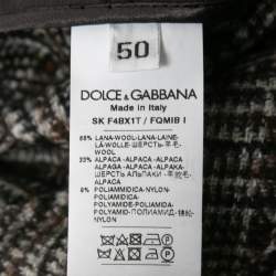 Pre Owned Dolce & Gabbana Brown Plaid Wool & Alpaca Skirt XL