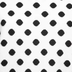 Pre Owned Dolce & Gabbana Black & White Polka Dot Cashmere Pullover M