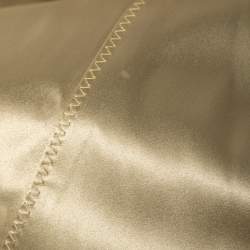 Pre Owned Dolce & Gabbana Champagne Gold Stretch Satin Bustier Bodycon Dress M