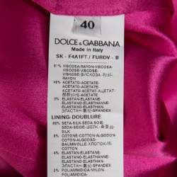 Pre Owned Dolce & Gabbana Pink Crepe Skirt S