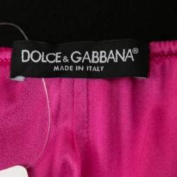 Pre Owned Dolce & Gabbana Pink Crepe Skirt S