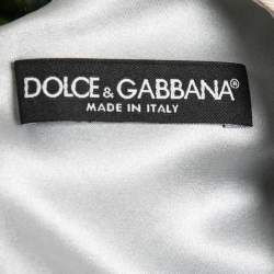 Pre Owned Dolce & Gabbana Green Hydrangea Printed Jacquard Shift Dress S