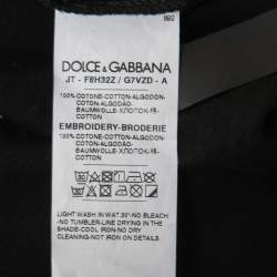 Pre Owned Dolce & Gabbana Black Marilyn Monroe Printed Cotton T-Shirt XS