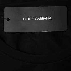 Pre Owned Dolce & Gabbana Black Marilyn Monroe Printed Cotton T-Shirt XS