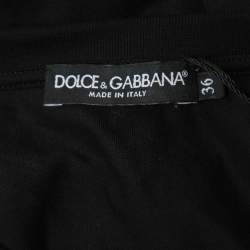 Pre Owned Dolce & Gabbana Black Marilyn Monroe Printed Cotton T-Shirt XS