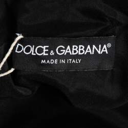 Dolce & Gabbana Black/White Houndstooth Wool Belted Coat L