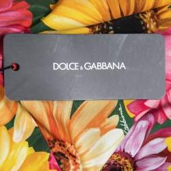 Pre Owned Dolce & Gabbana Multicolor Daisy Print Cotton Maxi Skirt M