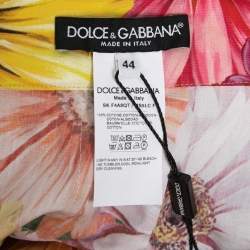 Pre Owned Dolce & Gabbana Multicolor Daisy Print Cotton Maxi Skirt M