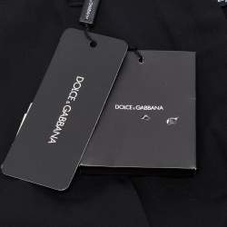 Pre Owned Dolce & Gabbana Black Wool Tapered Leg Trousers S