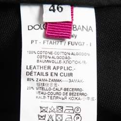 Pre Owned Dolce & Gabbana Black Velvet  Straight Fit Jeans L Waist 34"