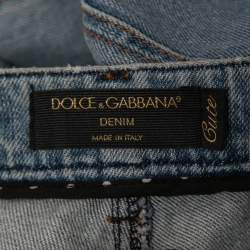 Pre Owned Dolce & Gabbana Blue Washed Cute Denim Jeans M Waist 32"
