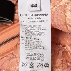 Pre Owned Dolce & Gabbana Pink Floral Jacquard Flared Mini Skirt M