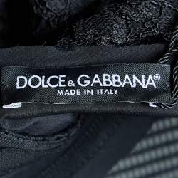 Pre Owned Dolce & Gabbana Black Lace Bustier Top S