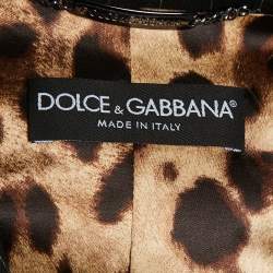 Pre Owned Dolce & Gabbana Black Striped Wool Tailored Blazer S