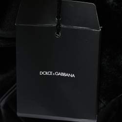 Pre Owned Dolce & Gabbana Black Velvet & Satin Lapel Detailed Blazer M
