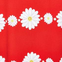 Dolce & Gabbana Red Wool Flower Applique Button Front Coat L