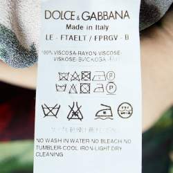 Dolce & Gabbana Beige Rose Printed Crepe & Lace Cami Top & Pants Set L