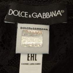 Pre Owned Dolce & Gabbana Black Lace Bralette Top XL