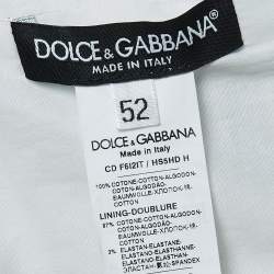 Pre Owned Dolce & Gabbana Green Leaves Print Cotton Halter Neck Short Dress 2XL