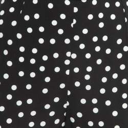 Dolce & Gabbana Polka Black Dot Crepe Trousers XL