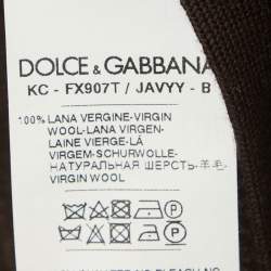 Pre Owned Dolce & Gabbana Brown Wool Wrap Around Cardigan M