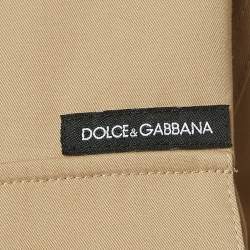Dolce & Gabbana Beige Cotton Belted Cargo Jumpsuit M