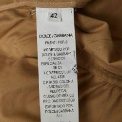 Dolce & Gabbana Beige Cotton Belted Cargo Jumpsuit M