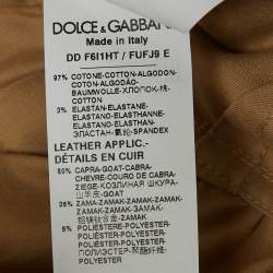 Dolce & Gabbana Beige Cotton Belted Cargo Jumpsuit M