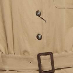 Dolce & Gabbana Beige Cotton Belted Cargo Jumpsuit M