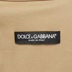 Dolce & Gabbana Beige Cotton Belted Cargo Jumpsuit M