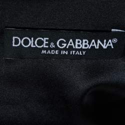 Pre Owned Dolce & Gabbana Black Miss Sicily Bag Print Silk Sheath Dress XL