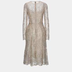 Pre Owned Dolce & Gabbana Polyamid Midi dresses 46