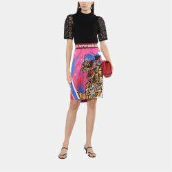 Pre Owned Dolce & Gabbana Polyester Midi skirts 40