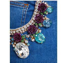 Pre Owned Dolce & Gabbana Cotton Mini Skirt 40